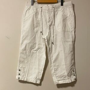 Women's White Cargo Shorts